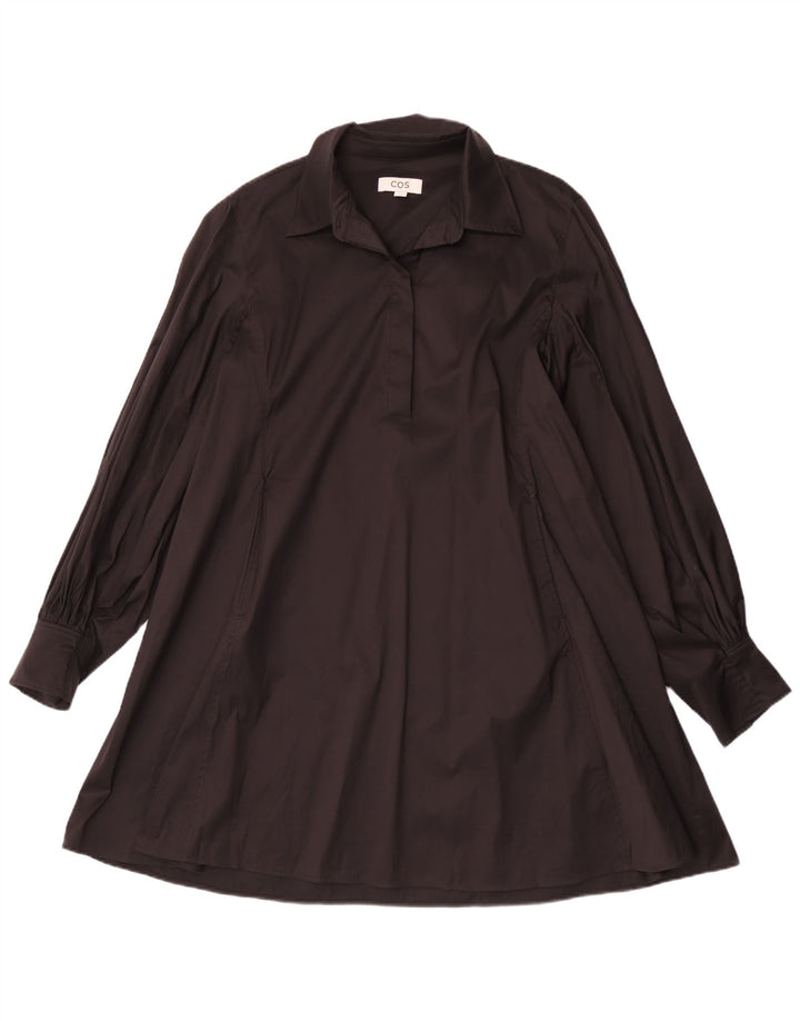 Abito a trapezio a maniche lunghe da donna Cos EU 44 cotone nero medio