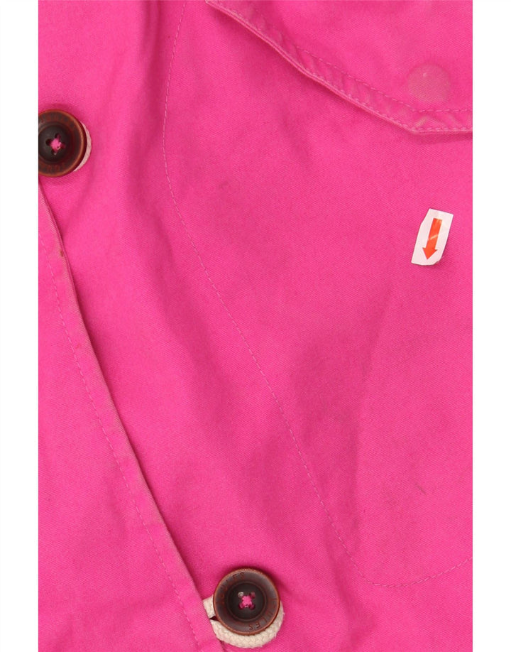 JOULES Giacca antipioggia da donna con cappuccio UK 18 XL Cotone rosa
