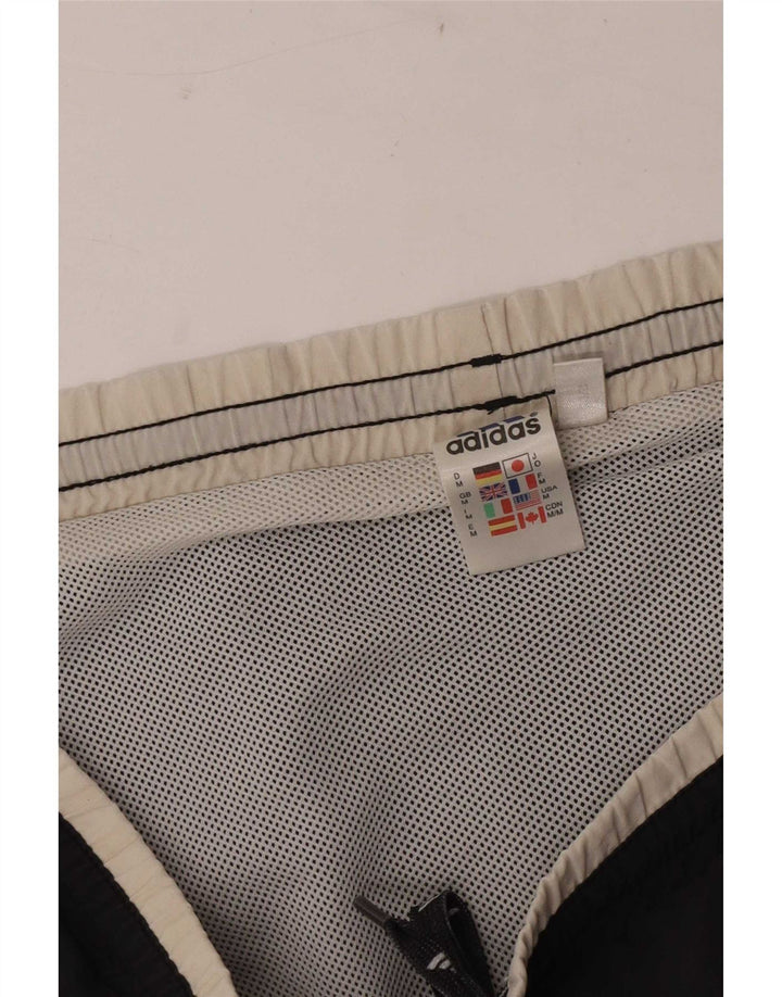 Pantaloncini da bagno da uomo Adidas medi neri in poliestere