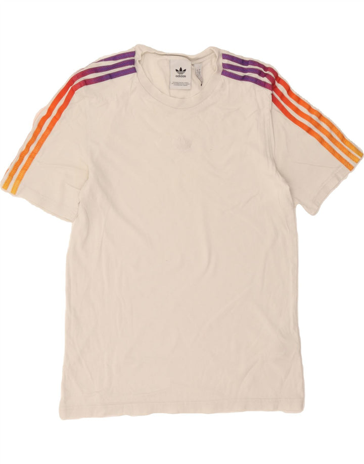 ADIDAS Mens T-Shirt Top Small White Cotton Vintage Adidas and Second-Hand Adidas from Messina Hembry 