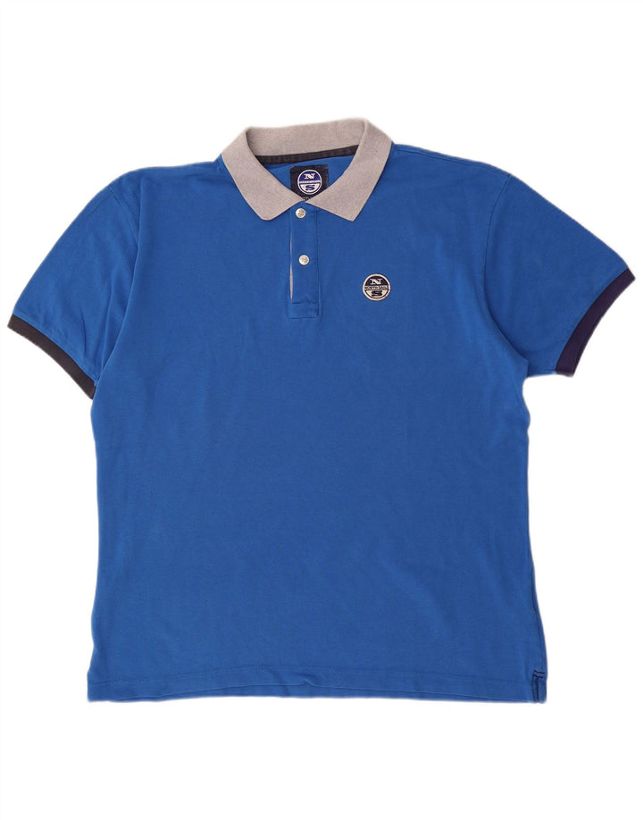 Polo da uomo NORTH SAILS 2XL in cotone blu