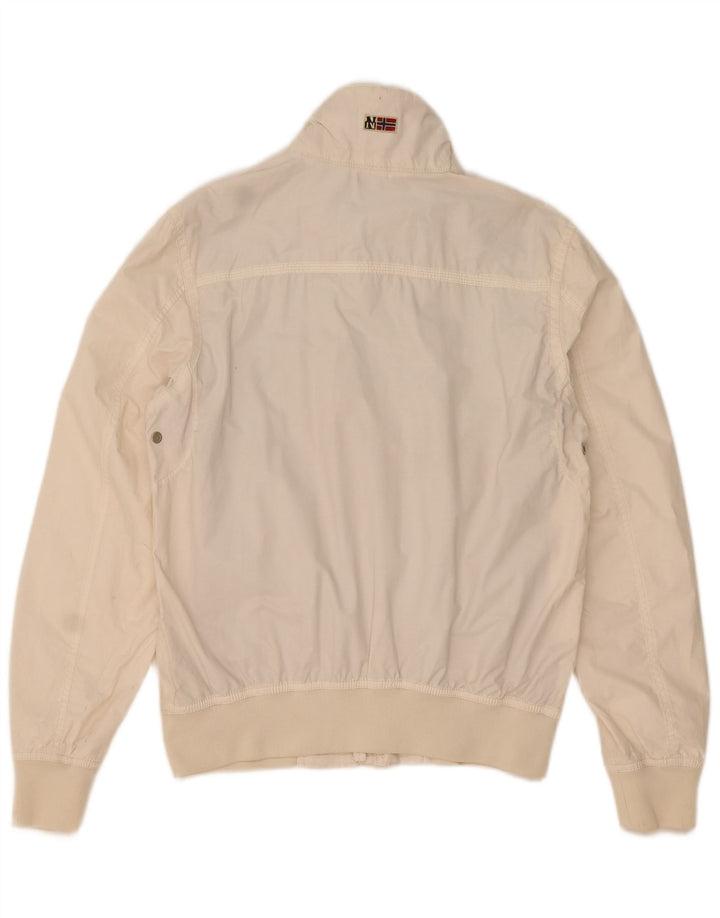 Giubbotto bomber da uomo NAPAPIJRI UK 38 cotone bianco medio