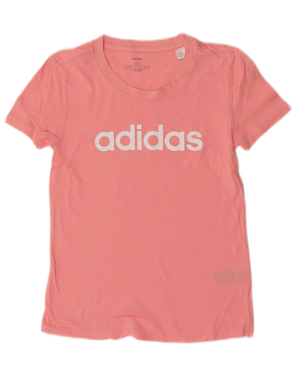 T-shirt grafica da donna Adidas Top UK 4/6 XS cotone rosa
