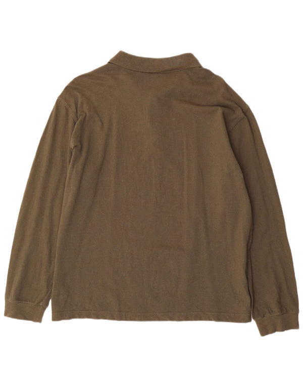 Polo da uomo a maniche lunghe Navigare 3XL cotone kaki