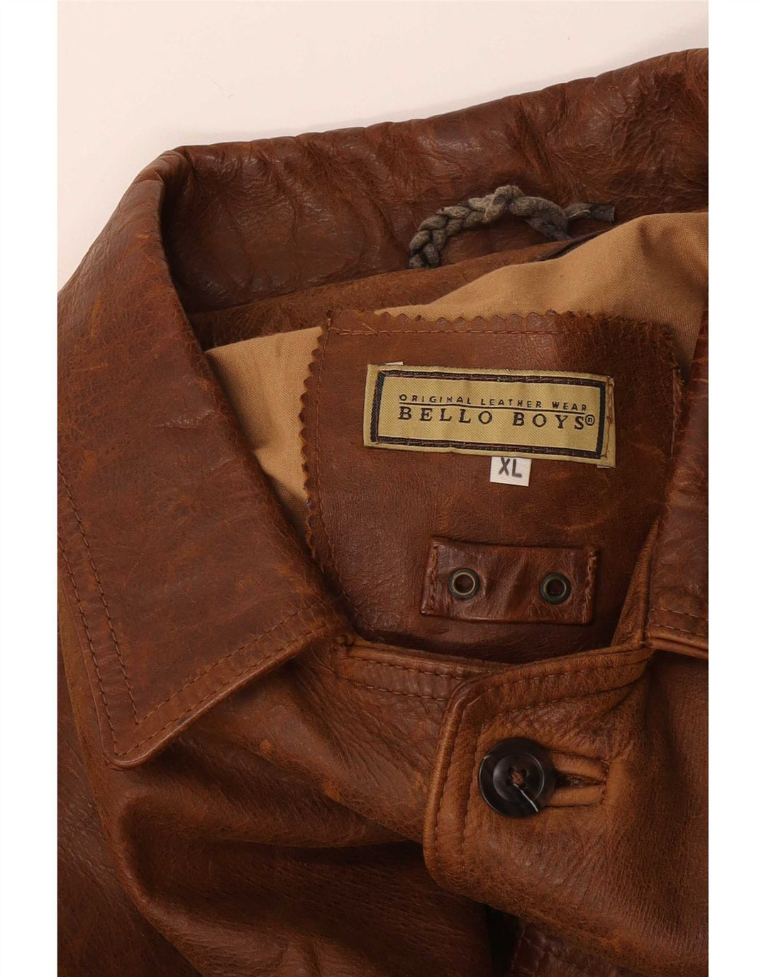 Giacca in pelle da uomo Bello Boys UK 42 XL Marrone