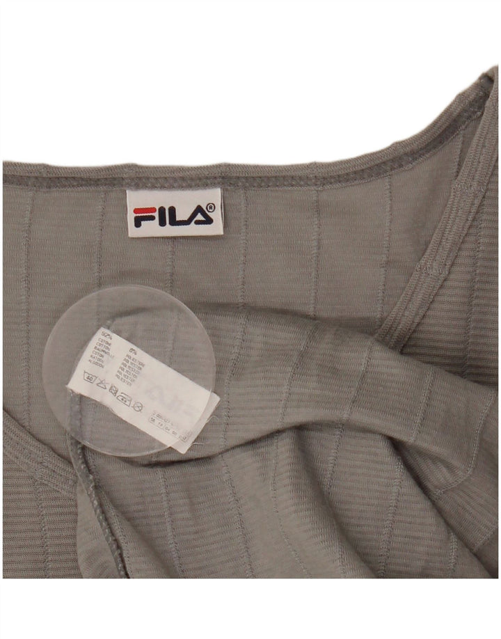 T-shirt Fila da uomo Top XL in cotone a righe grigie