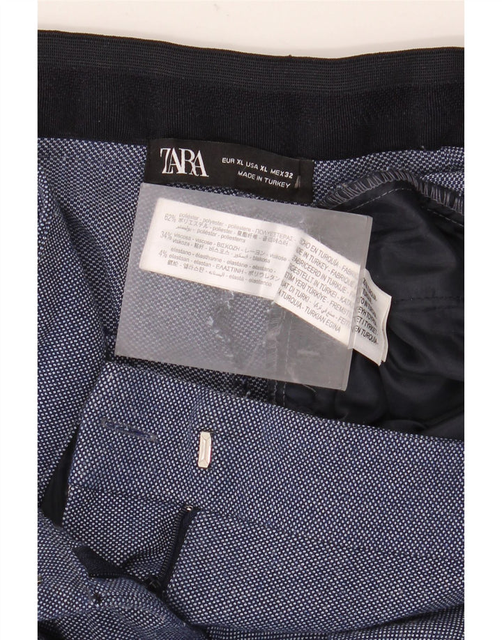 Pantaloni da abito slim da donna Marks & Spencer XL W32 L28 poliestere blu