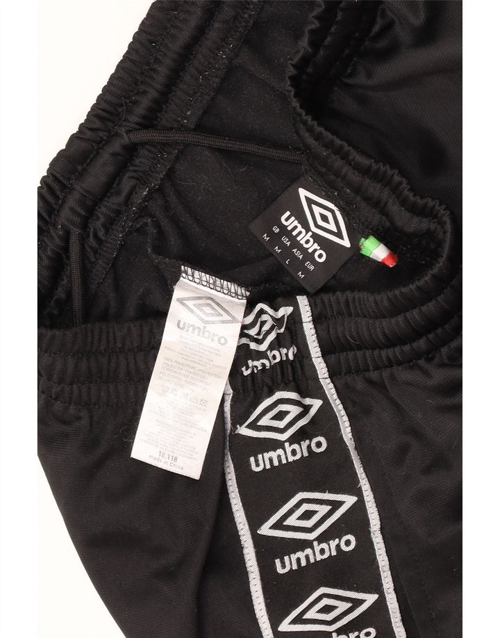 Pantaloni da tuta con grafica Umbro da uomo, poliestere nero medio