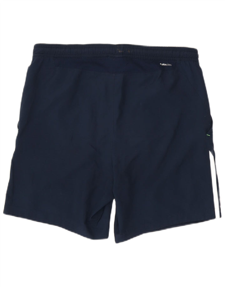 Pantaloncini sportivi Adidas Climacool da uomo medi in poliestere blu navy