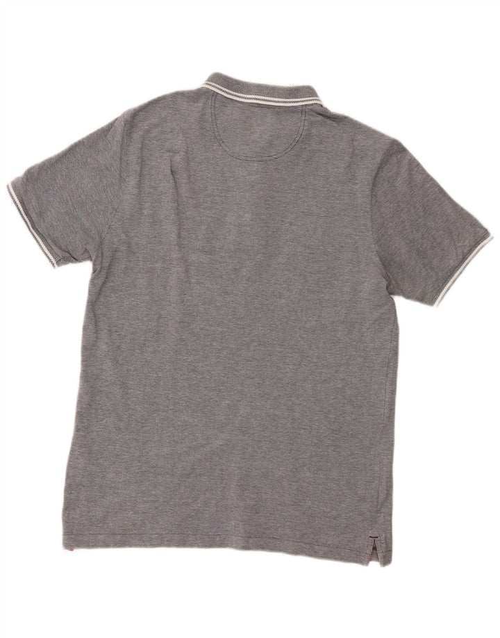 Polo da uomo Dack's in cotone grigio medio