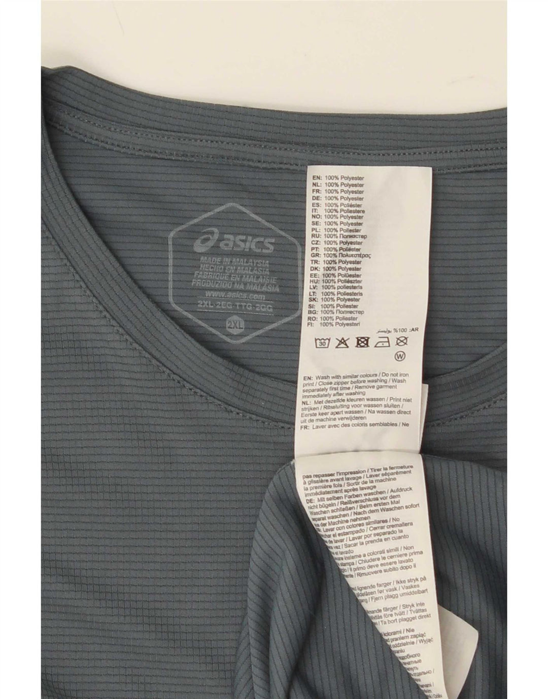 T-shirt da uomo Asics Top 2XL poliestere blu navy
