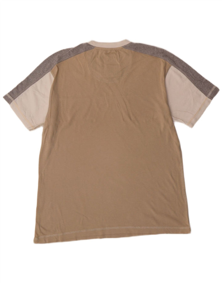 T-shirt grafica da uomo Champion Top Large Beige Colourblock