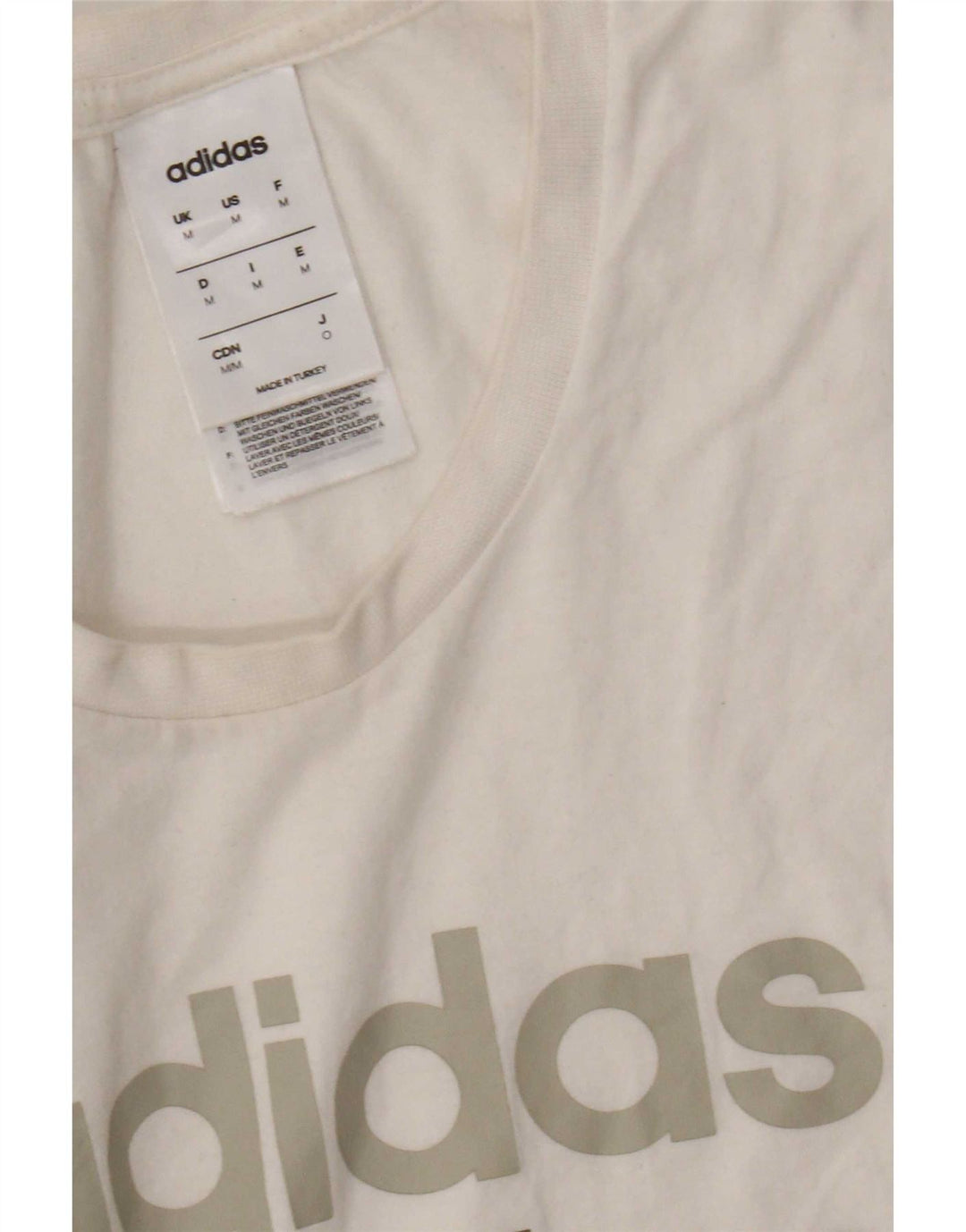 T-shirt grafica da uomo Adidas Top in cotone bianco medio