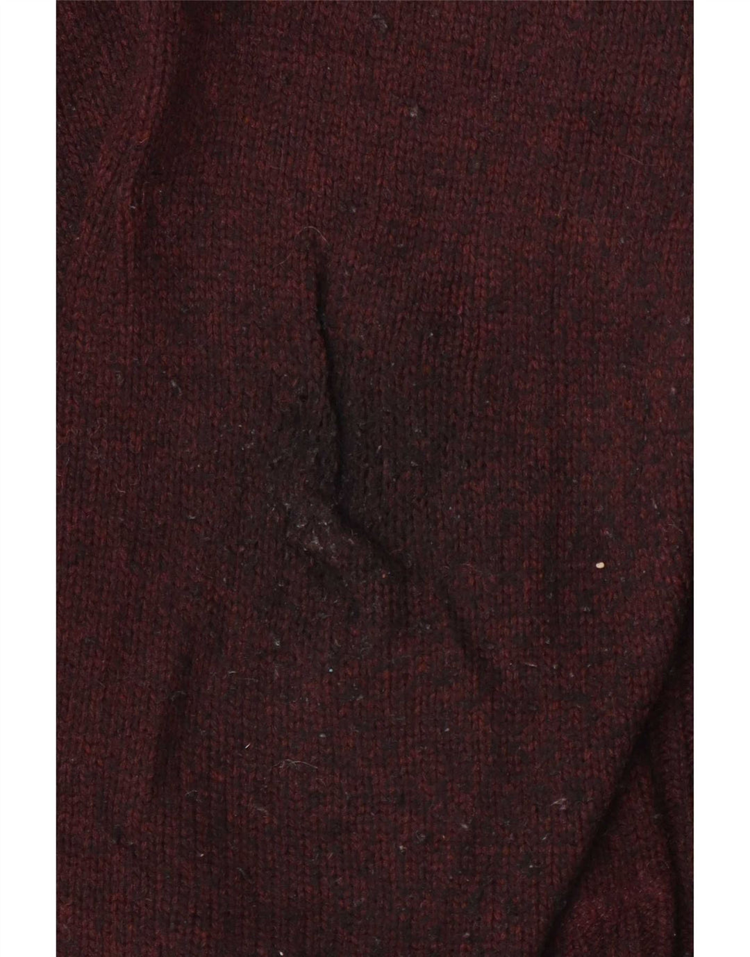 Maglione da uomo Marks & Spencer con zip e collo grande in lana d'agnello bordeaux