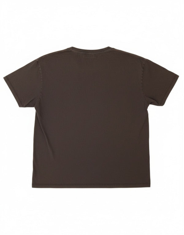 Pull & Bear T-shirt grafica da uomo Guns & Roses Top grande in cotone grigio