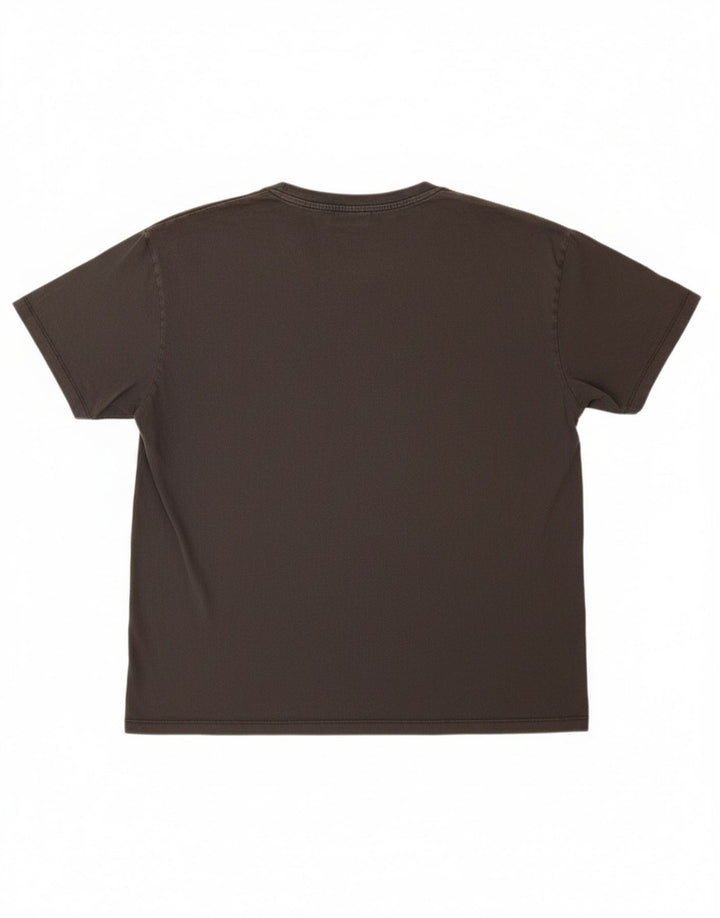 Pull & Bear T-shirt grafica da uomo Guns & Roses Top grande in cotone grigio