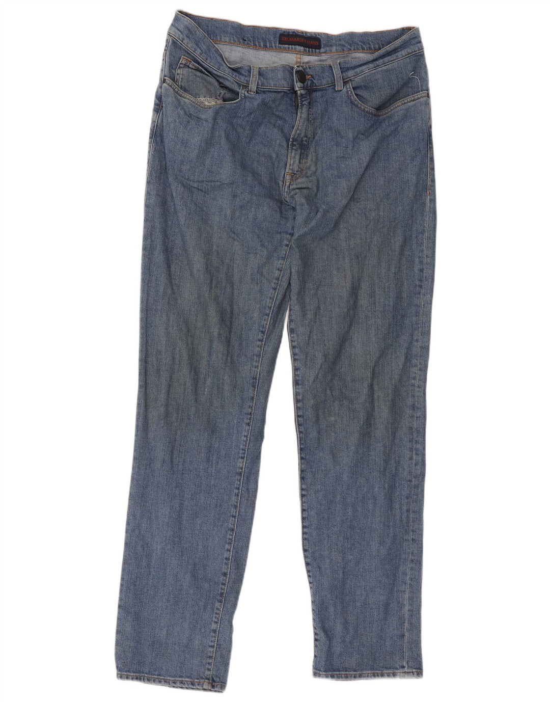 Jeans Straight Uomo Trussardi W36 L32 Blu Cotone