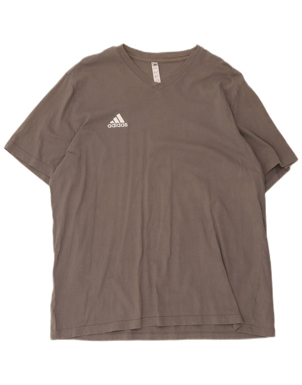 T-shirt da uomo Adidas Top 2XL in cotone grigio
