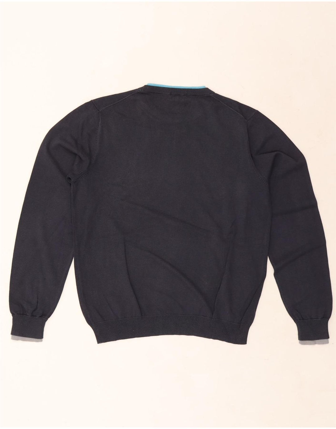 Maglione maglione girocollo da uomo Sun68 piccolo in cotone blu navy