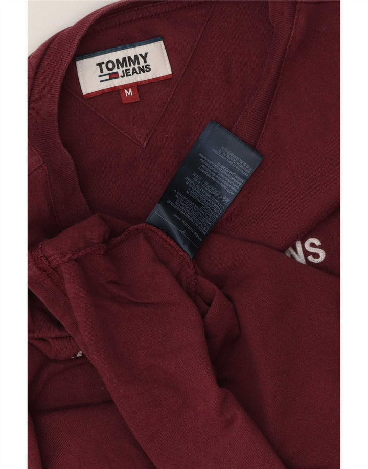T-shirt grafica da uomo Tommy Hilfiger Top in cotone bordeaux medio