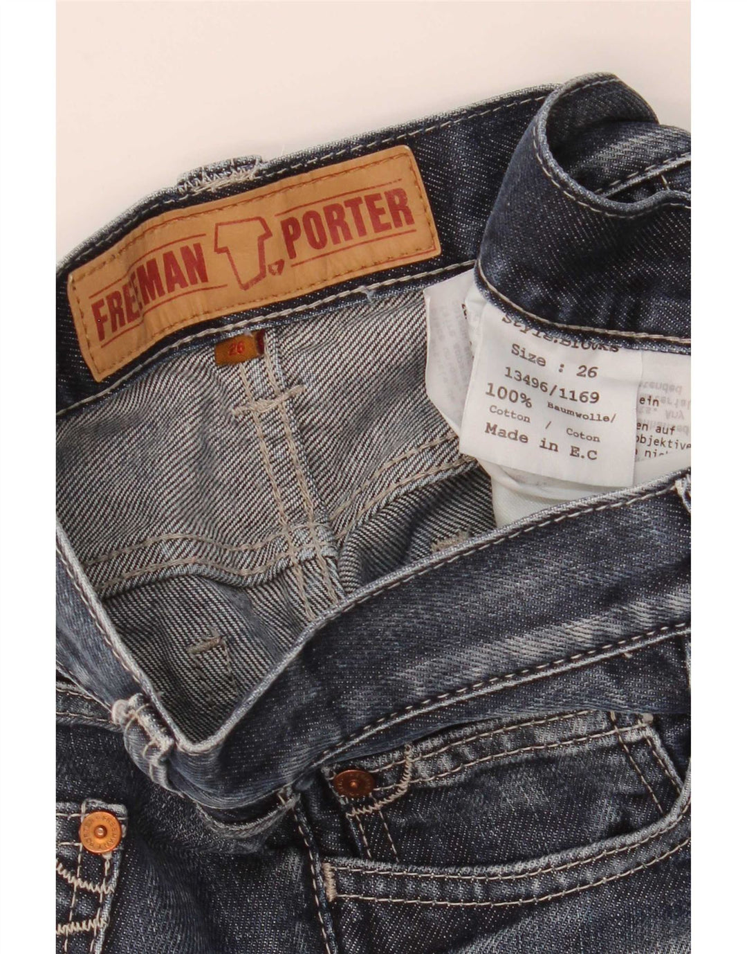 Jeans bootcut da donna Freeman T. Porter W26 L31 cotone blu