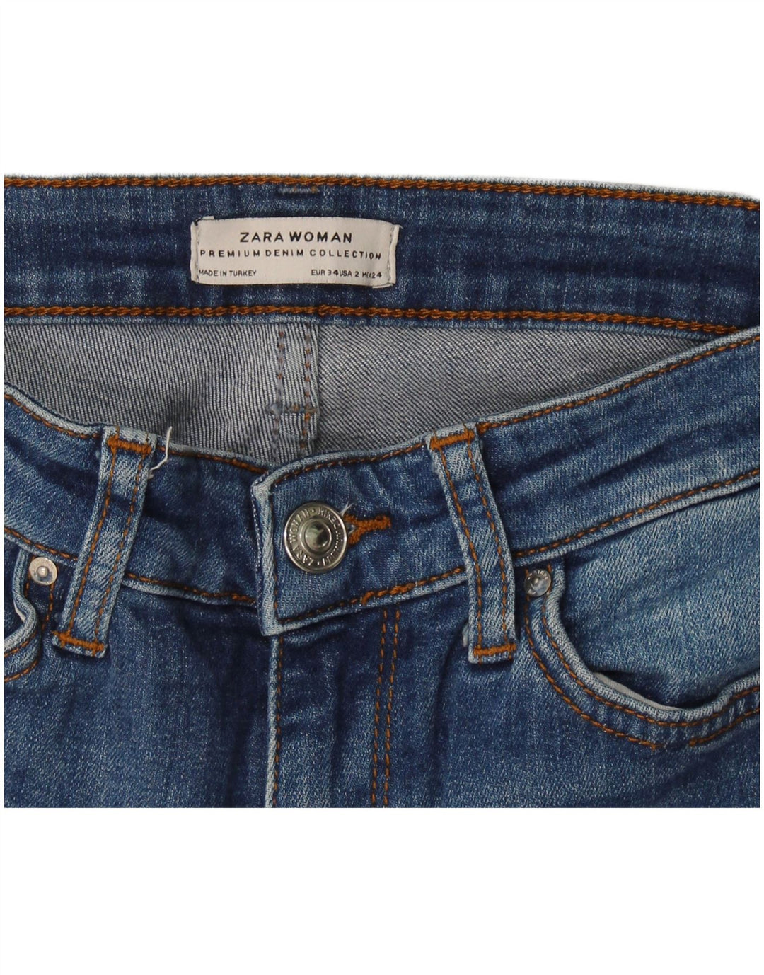Jeans svasati da donna Zara EU 34 2XS W24 L31 Blu