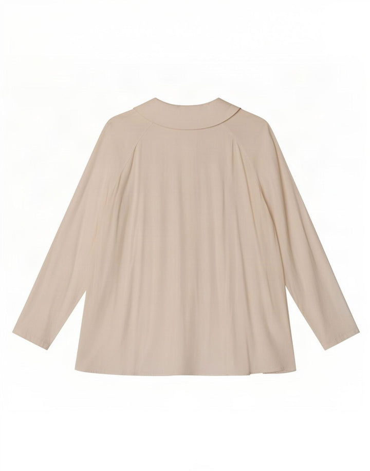 Camicetta Camicia Oversize da Donna Benetton IT 44 Viscosa Bianco Sporco Medio