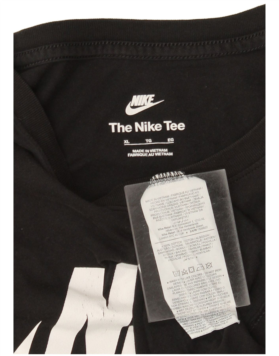 T-shirt grafica da uomo Nike Top XL in cotone nero