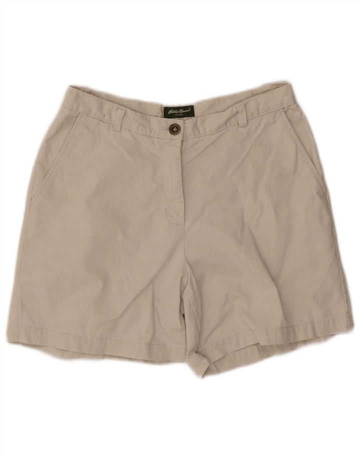 Pantaloncini chino da donna Eddie Bauer US 10 Large W30 bianchi