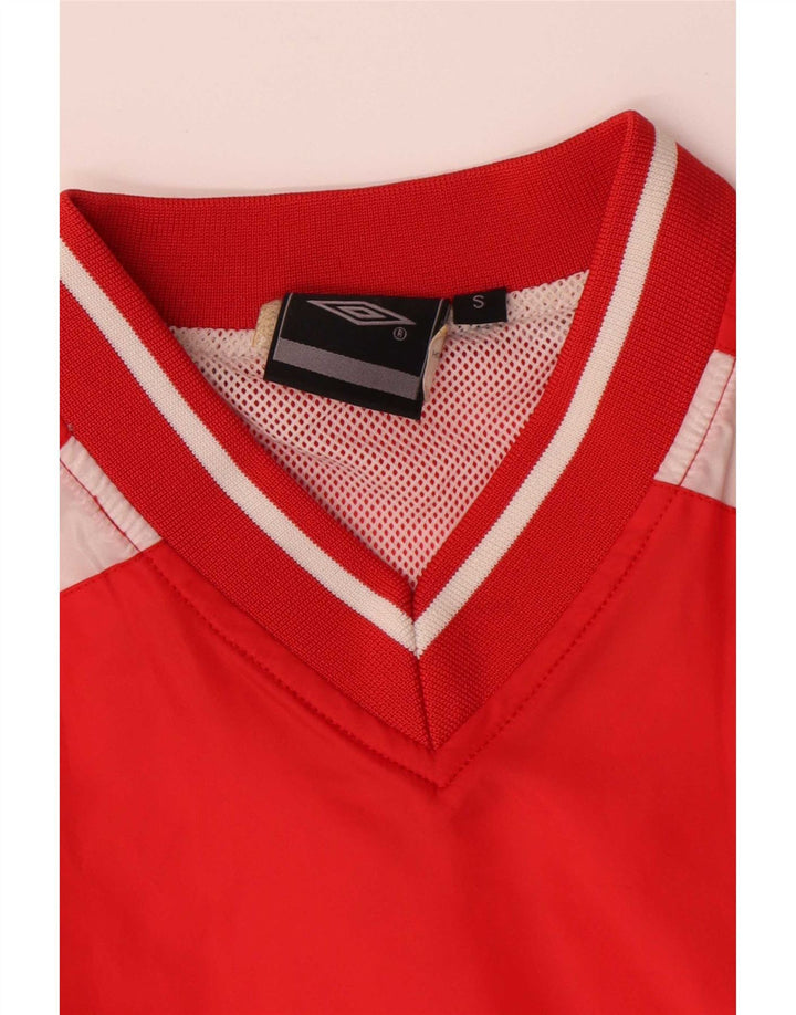 Maglia Umbro da uomo a maniche lunghe piccola rossa in poliestere color block