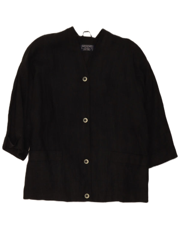 Max Mara Giacca blazer oversize a 4 bottoni da weekend da donna UK 10 piccola nera
