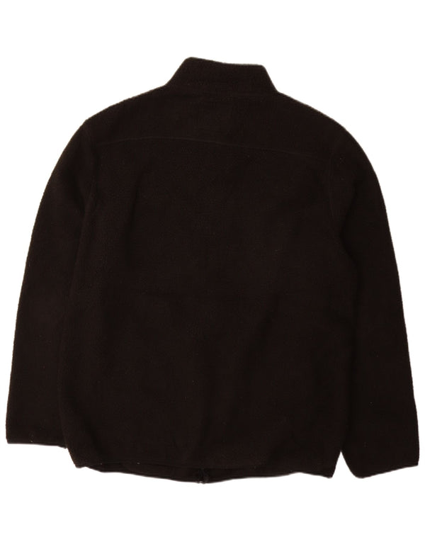 WEIRD FISH Giacca in pile da uomo UK 42 XL Poliestere nero