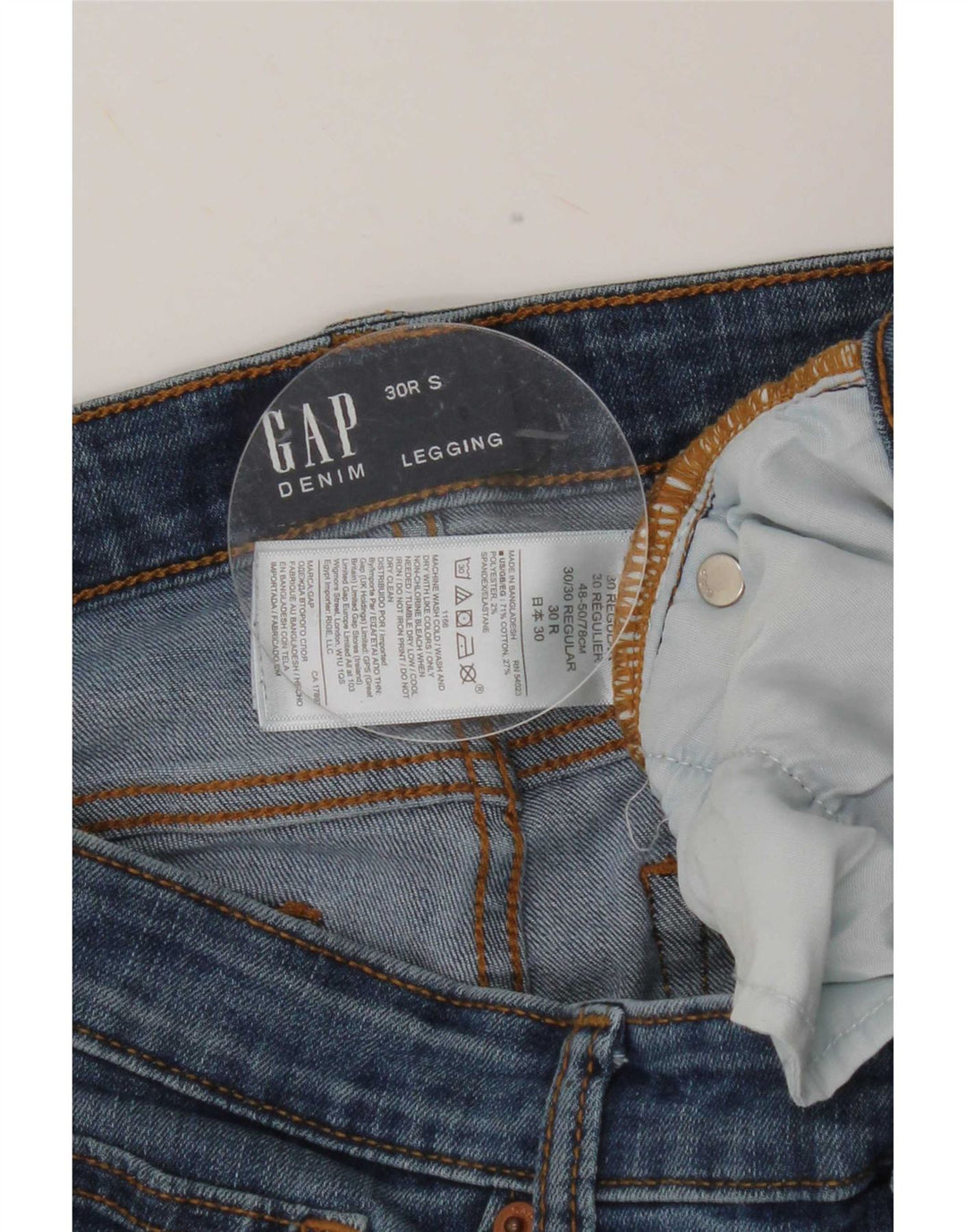 Jeans corti con legging da donna Gap W30 L25 cotone blu
