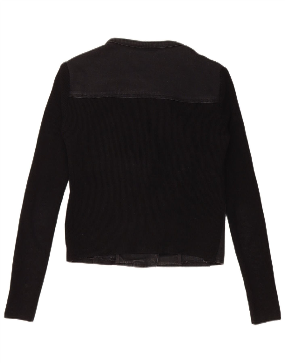 Giacca di jeans da motociclista da donna Karen Millen UK 2 2XS Viscosa nera