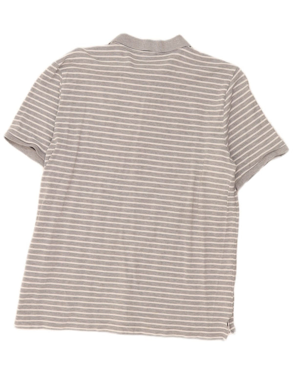Polo Nike da uomo XL in cotone a righe grigie