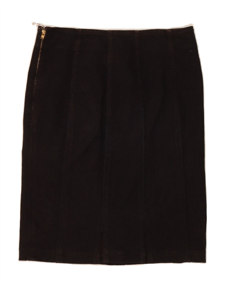 LAURA BIAGIOTTI Womens Straight Skirt IT 44 Medium Brown Cotton Vintage Laura Biagiotti and Second-Hand Laura Biagiotti from Messina Hembry 