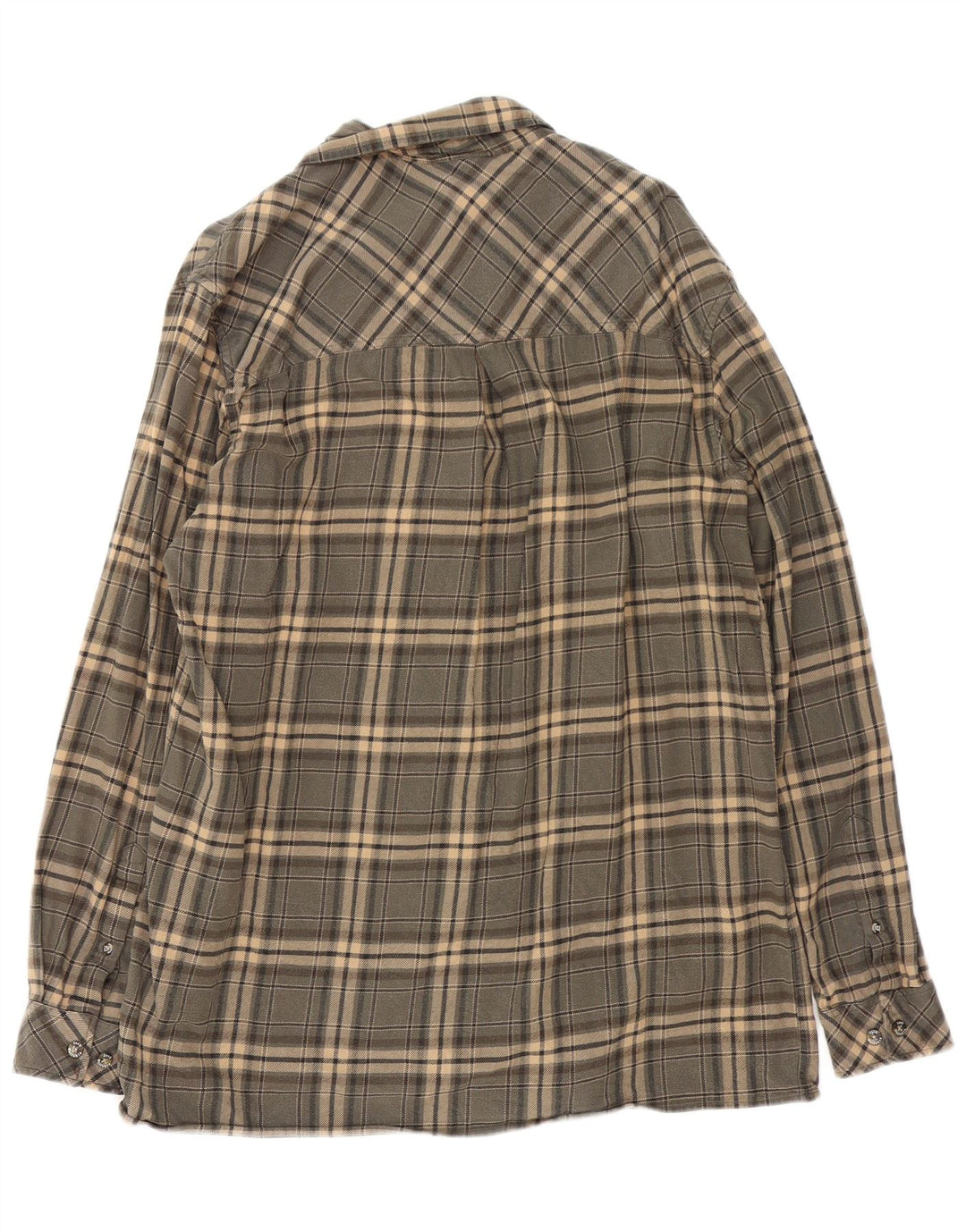 Camicia da uomo in flanella Jack Wolfskin XL in cotone a quadri grigi
