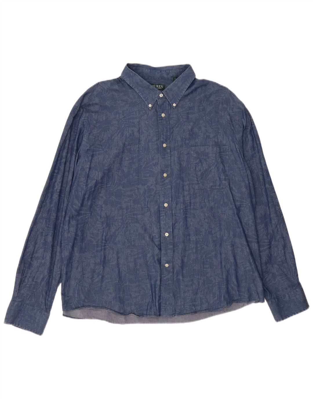 Camicia Ralph Lauren da uomo vestibilità regolare 2XL elastan floreale blu navy
