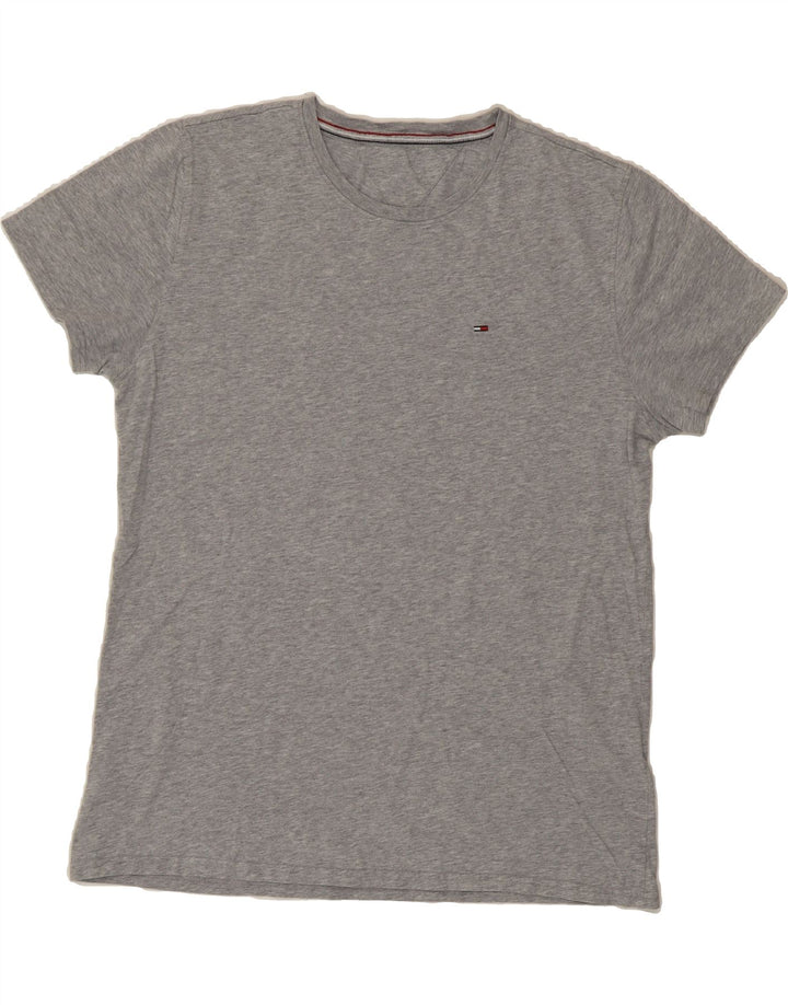 TOMMY HILFIGER Mens T-Shirt Top Medium Grey Cotton Vintage Tommy Hilfiger and Second-Hand Tommy Hilfiger from Messina Hembry 