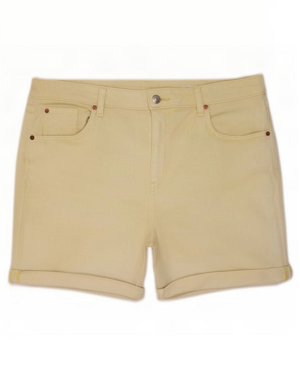 Pantaloncini di jeans Boyfriend da donna Marks & Spencer UK 16 Large W36 Cotone giallo