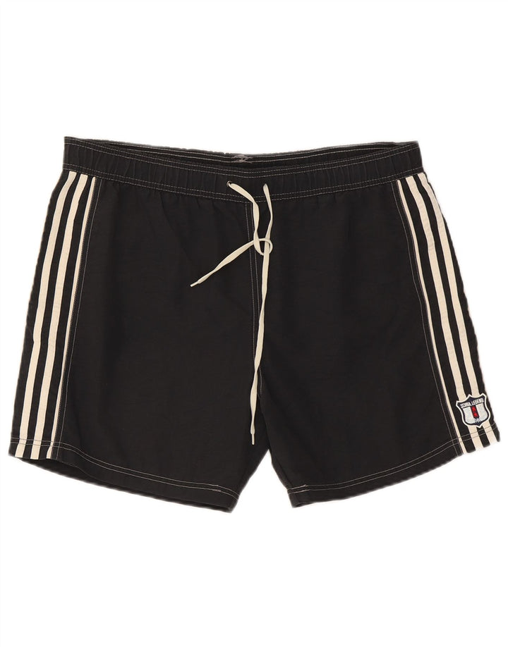Pantaloncini da bagno vintage da uomo grandi neri