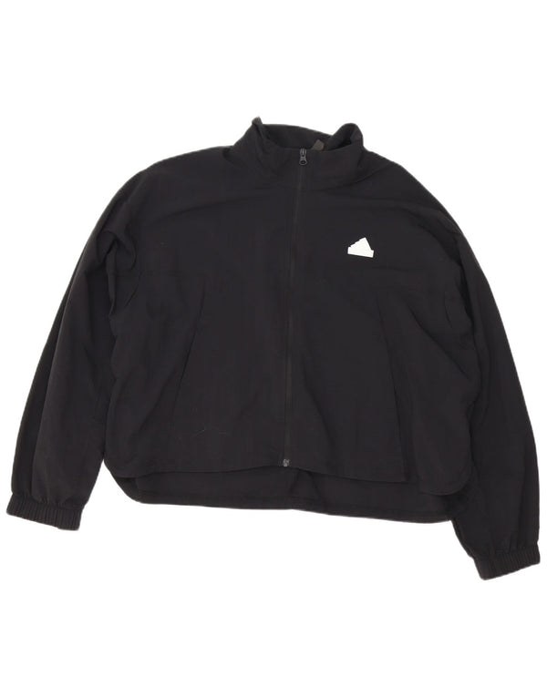 Giacca da tuta oversize da donna Adidas UK 12/14 Medium Nero