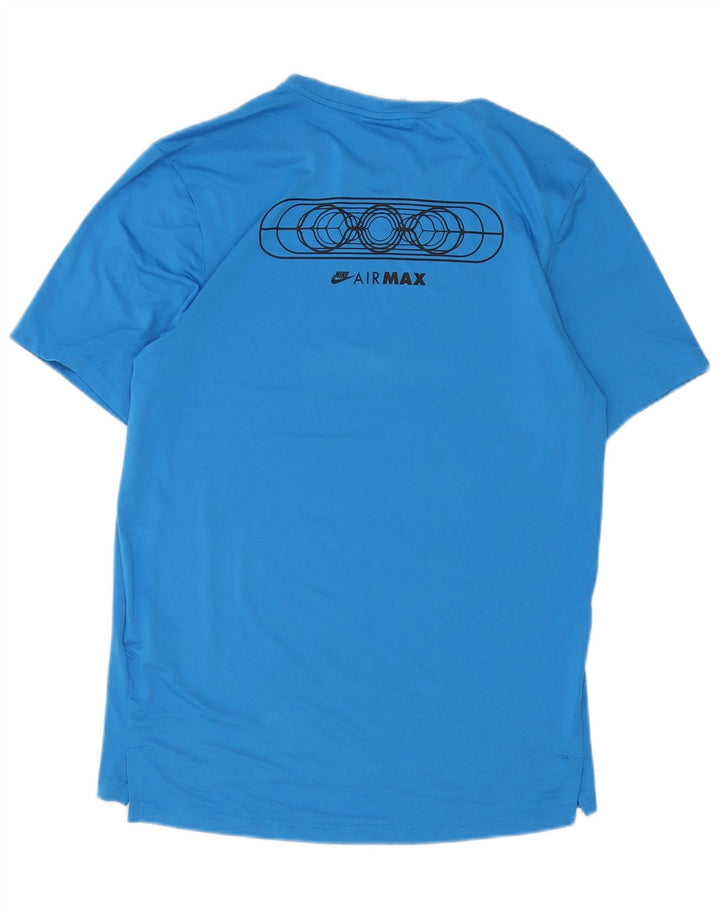 T-shirt grafica da uomo Nike Top piccola in poliestere blu
