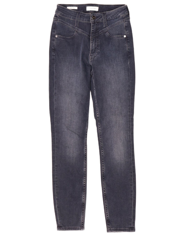 Jeans skinny a vita alta da donna Calvin Klein W25 L28 cotone blu navy