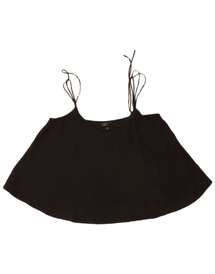 Topshop Canottiera da donna UK 12 Poliestere nero medio