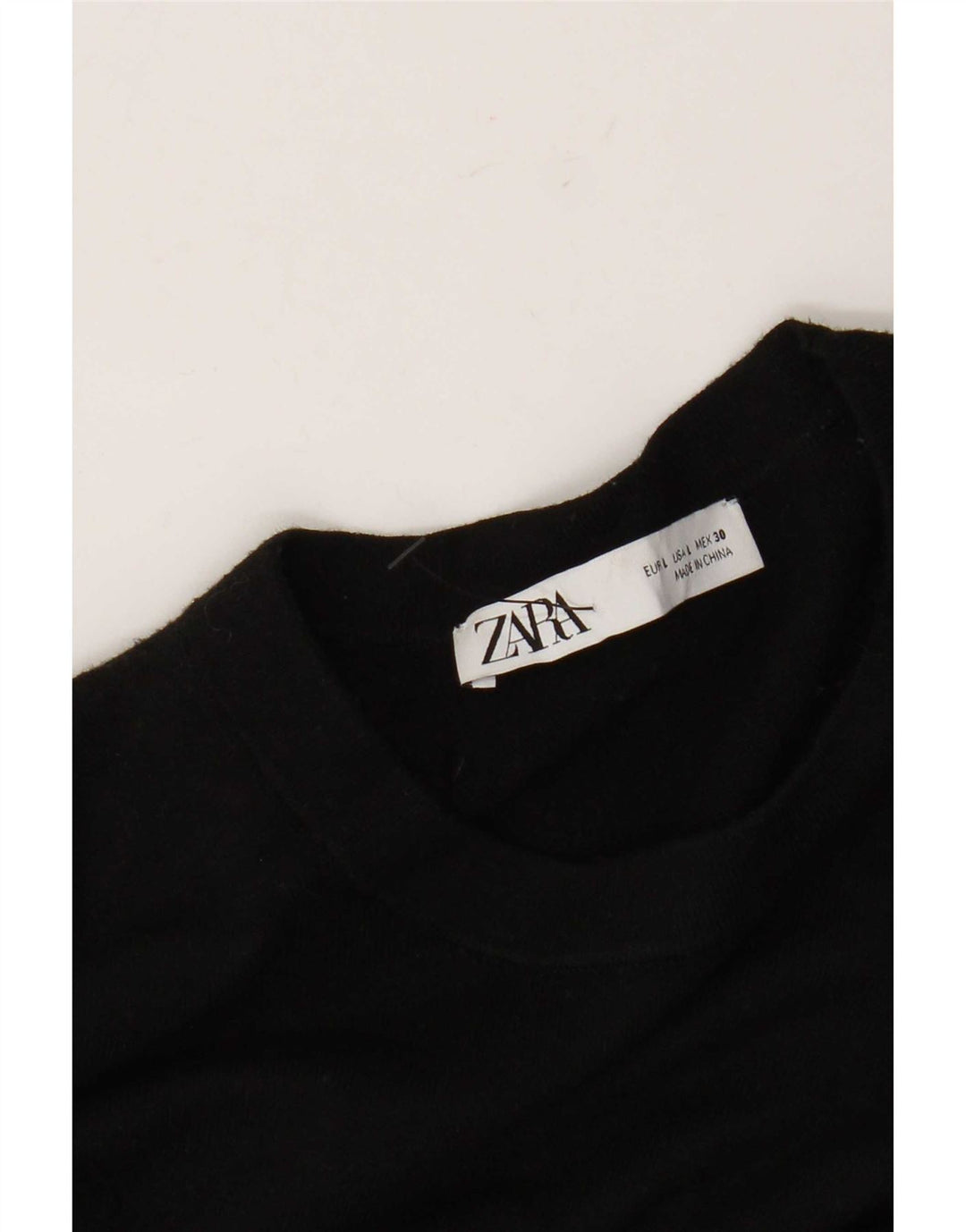 Maglione maglione girocollo da donna Zara UK 16 grande nero