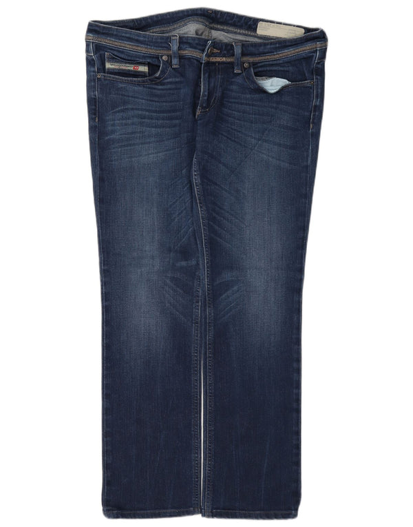 Jeans dritti regolari da donna Lowky a vita bassa Diesel W29 L30 cotone blu