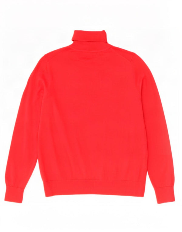 Maglione maglione a collo alto da donna Marks & Spencer UK 12 rosso medio