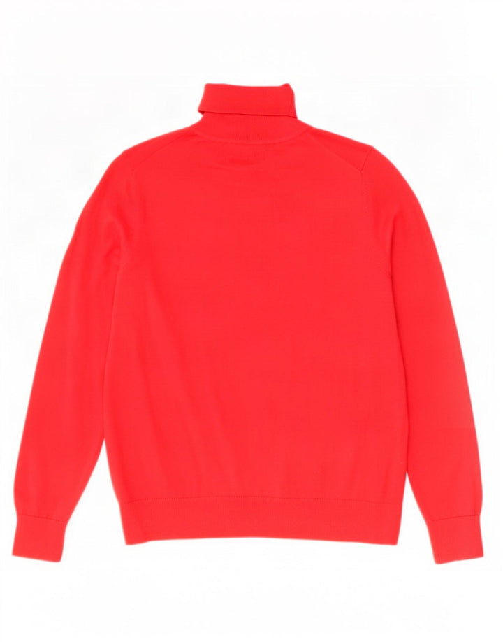 Maglione maglione a collo alto da donna Marks & Spencer UK 12 rosso medio