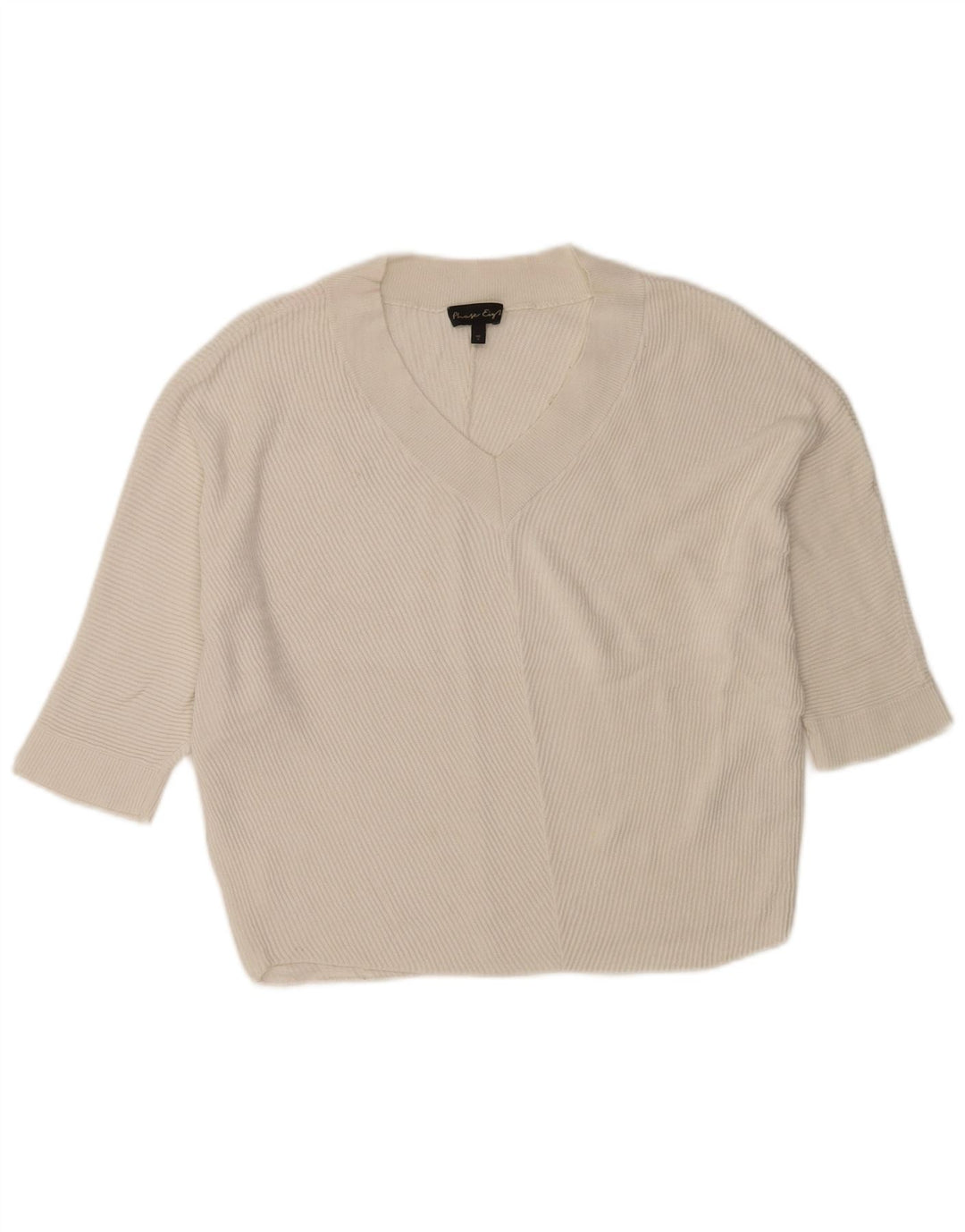 Maglione da donna con scollo a V corto oversize Phase Eight da donna UK 10 piccolo bianco